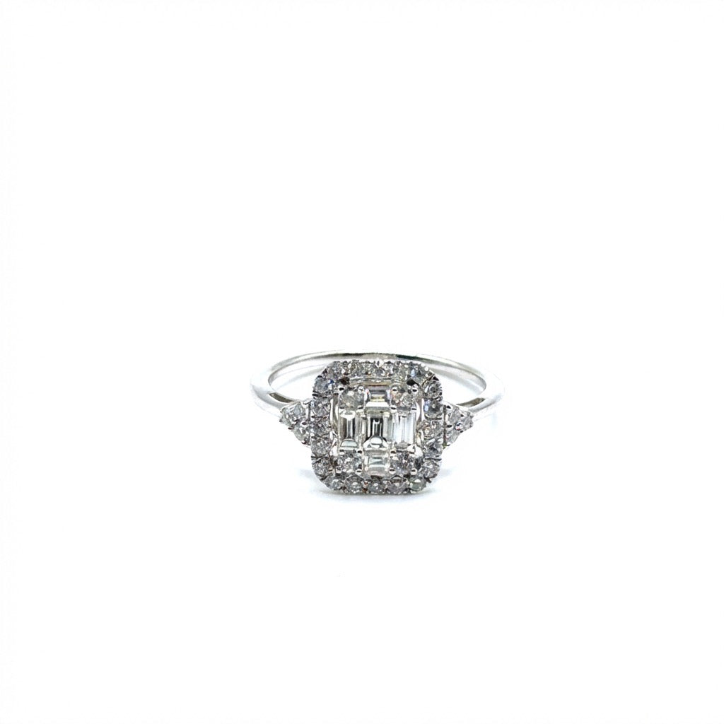 Anillo de diamantes en Oro 14K