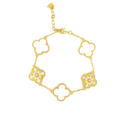 Pulsera (trebol) en Plata