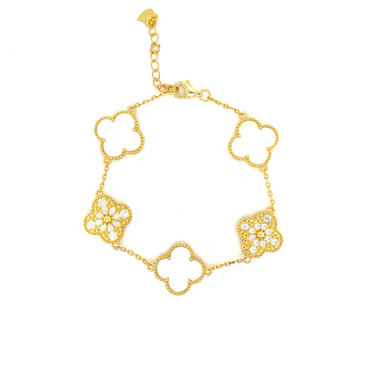Pulsera (trebol) en Plata