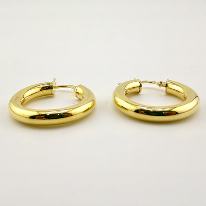 Argollas (chunky) Liso en Oro