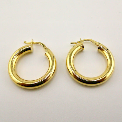 Argollas (chunky) Liso en Oro