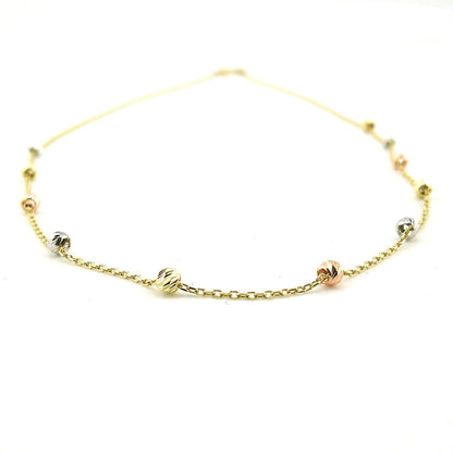 Collar (choker) en Oro de Tres Tonos