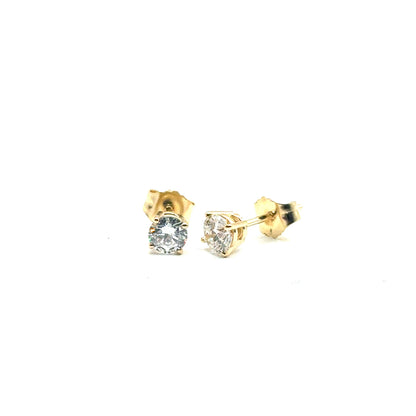 Aretes de Diamante Lab (1.01ct) en Oro Amarillo 14K
