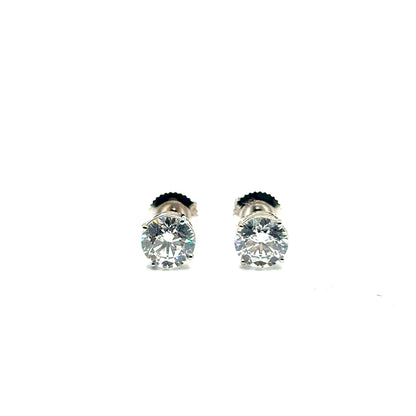 Aretes de Diamante Lab (2.06ct) en Oro Blanco 14K