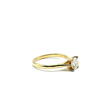 Anillo de Diamante Lab (1.00ct) en Oro Amarillo 14K