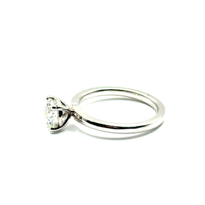 Anillo de Diamante Lab (RD 1.00ct) en Oro Blanco 14K