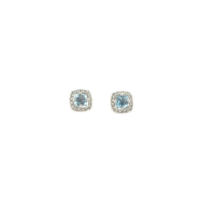 Aretes de Aguamarina en Plata