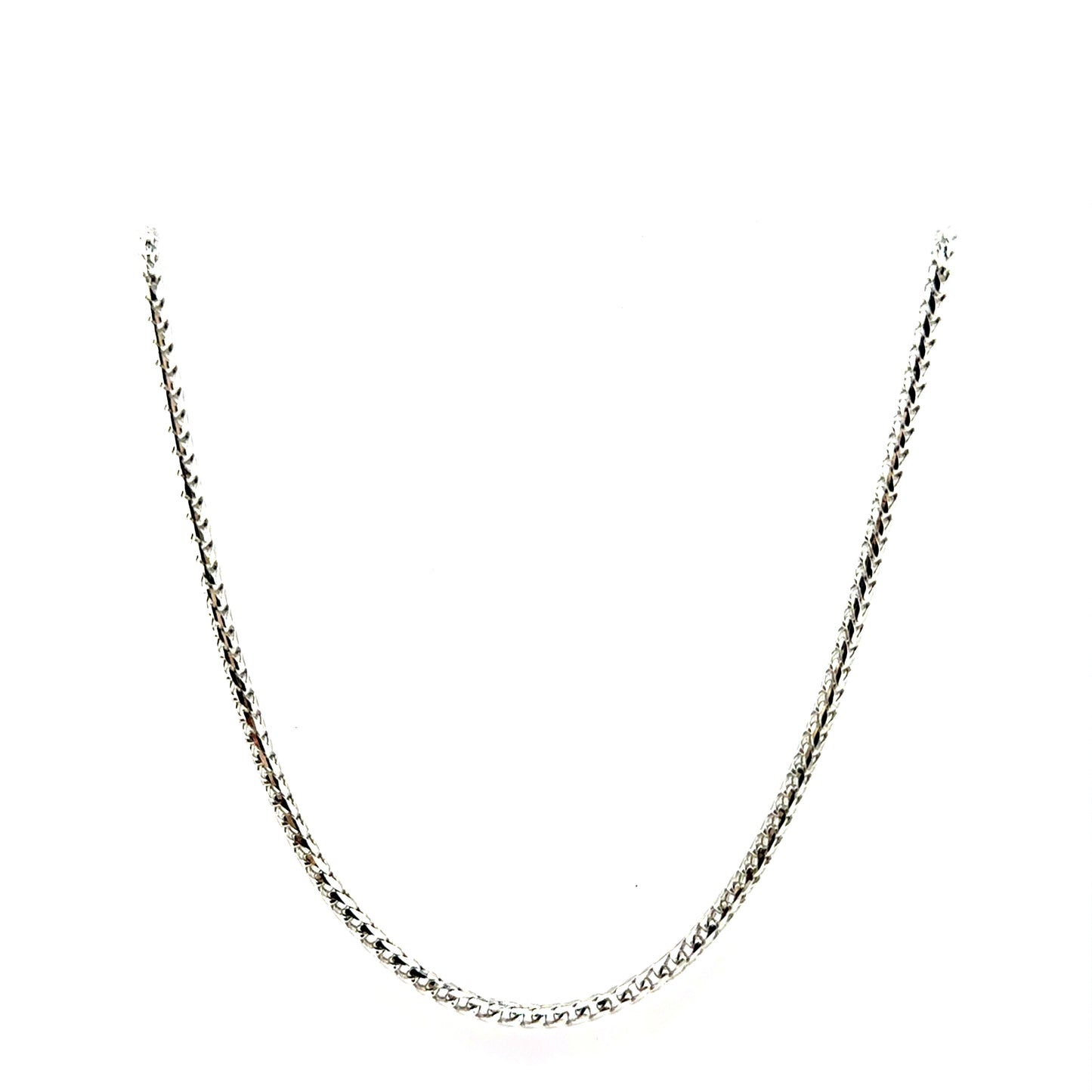 Cadena (franco) en Oro Blanco 14K