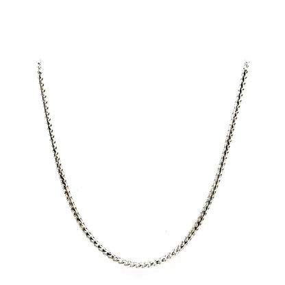Cadena (franco) en Oro Blanco 14K