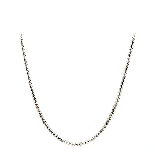 Cadena (franco) en Oro Blanco 14K