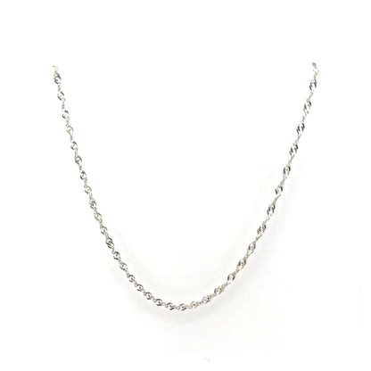 Cadena (Singapur) en Oro Blanco 14K