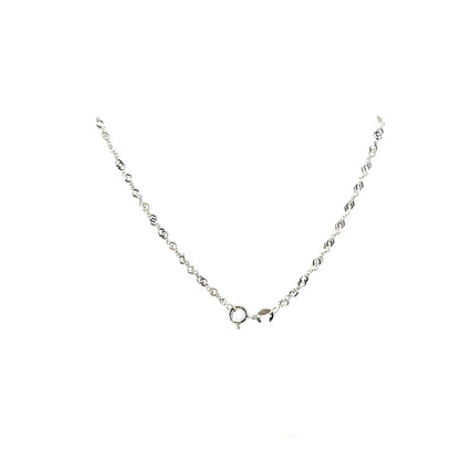 Cadena (Singapur) en Oro Blanco 14K