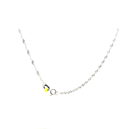 Cadena (Singapur) en Oro Blanco 14K