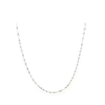 Cadena (Singapur) en Oro Blanco 14K