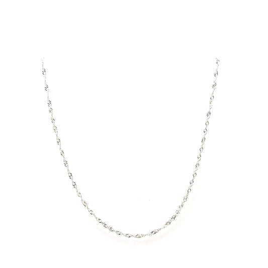 Cadena (Singapur) en Oro Blanco 14K