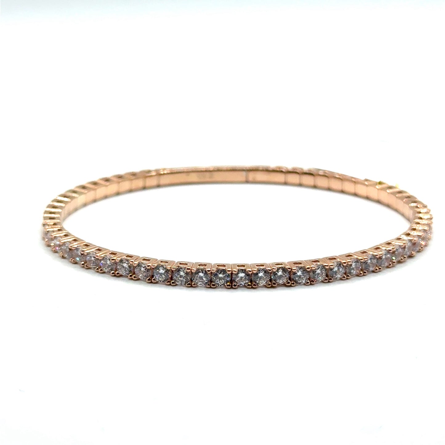 Caña Flexible en Plata 925 con Baño de Oro Rosado (3.0ct)