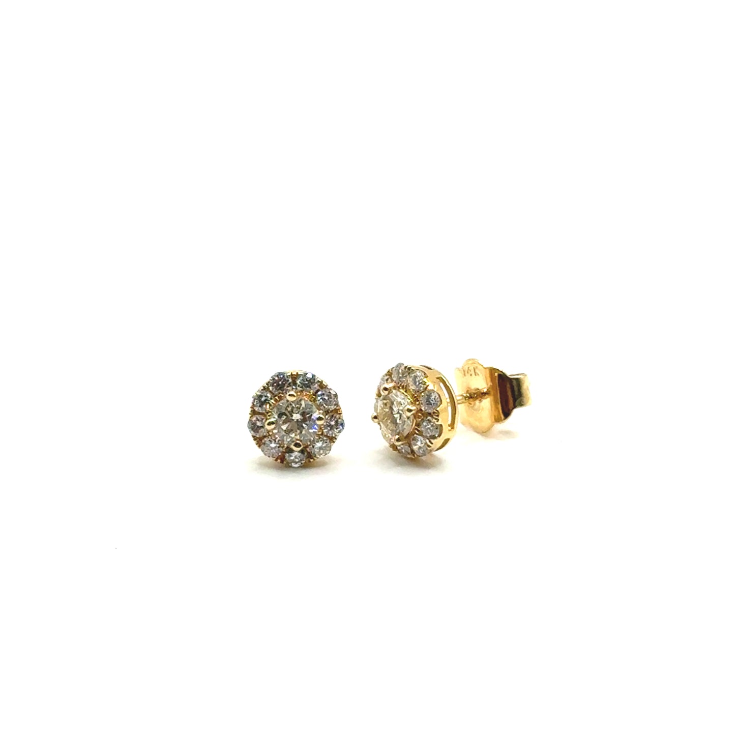 Aretes de Diamantes en Oro 14K (0.95ct)