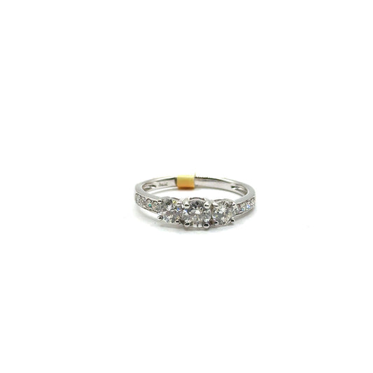 Anillo de Diamantes en Oro Blanco 14K (0.91ct)