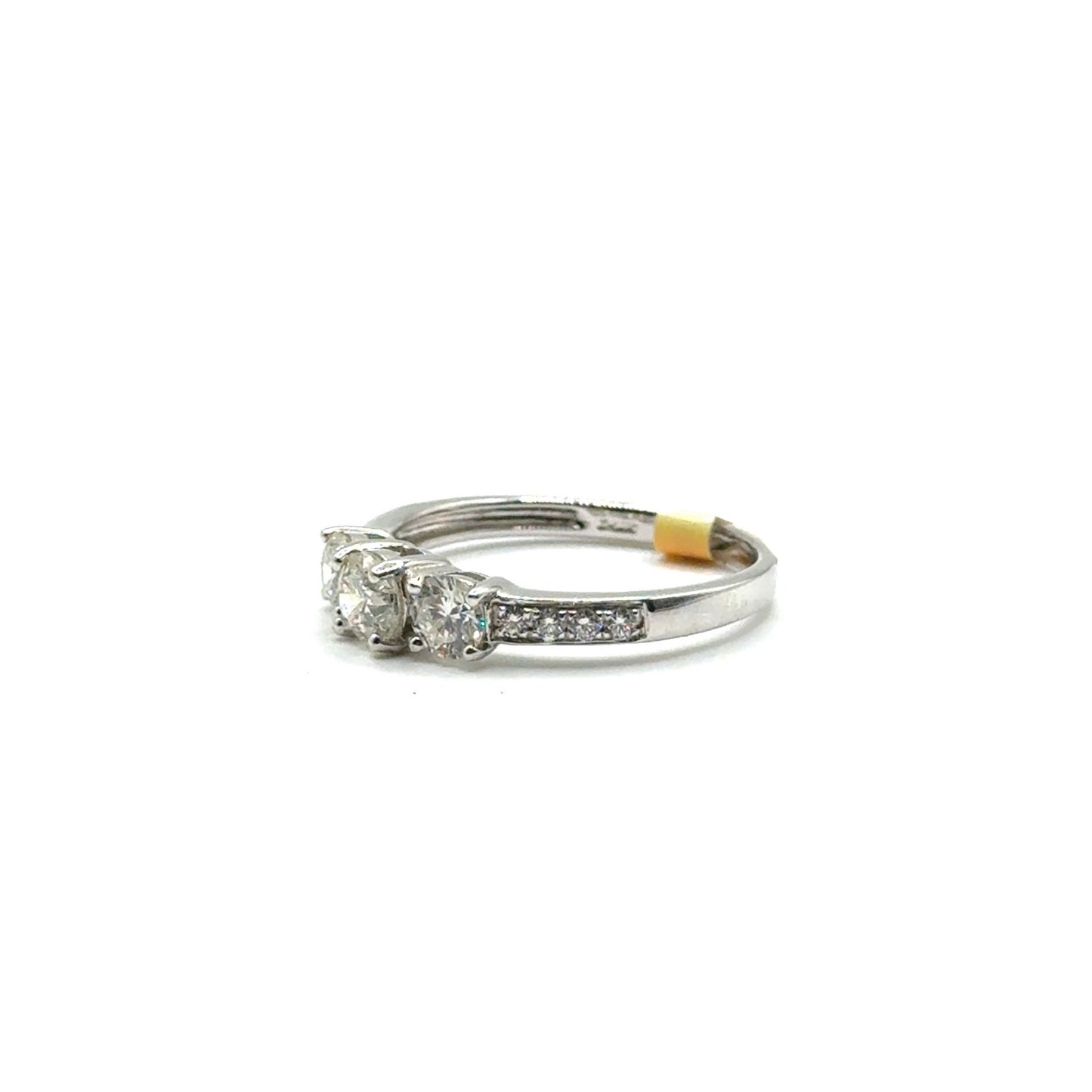 Anillo de Diamantes en Oro Blanco 14K (0.91ct)