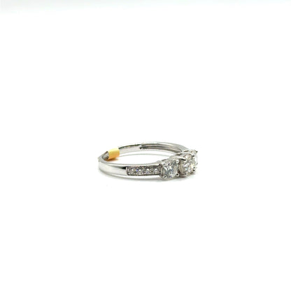 Anillo de Diamantes en Oro Blanco 14K (0.91ct)