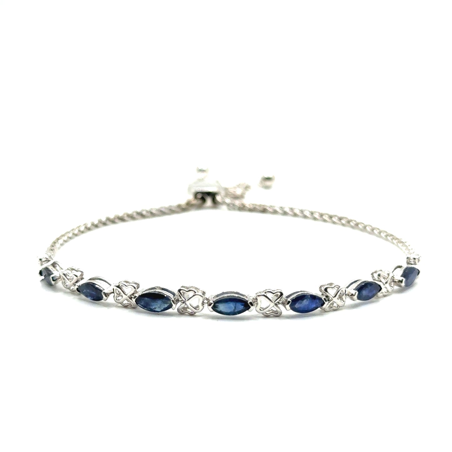 Pulsera Ajustable de Zafiro en Plata 925 (2.0cts)