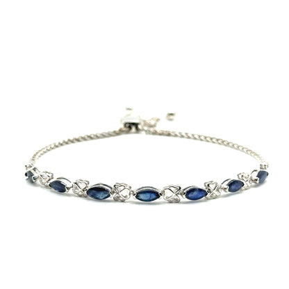 Pulsera Ajustable de Zafiro en Plata 925 (2.0cts)
