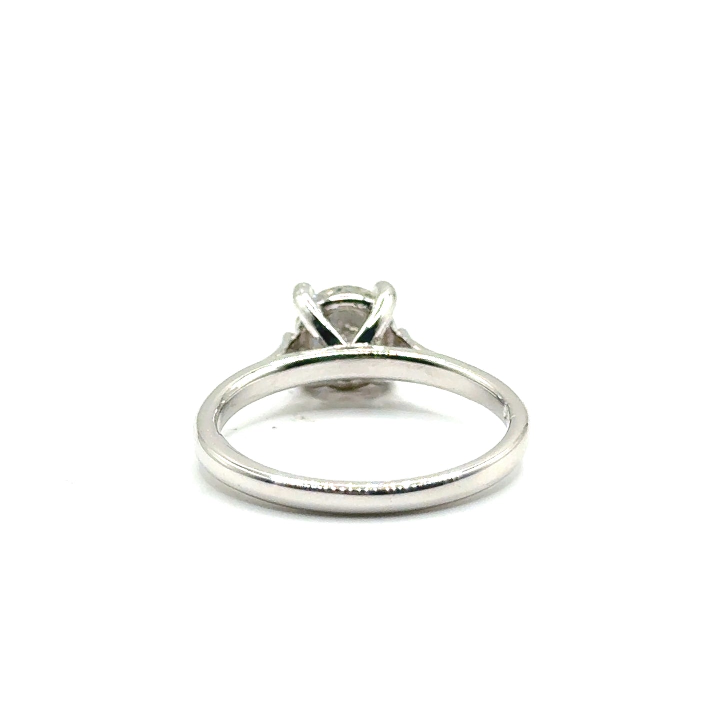 Anillo de Diamante Lab (RD 1.00ct) en Oro Blanco 14K
