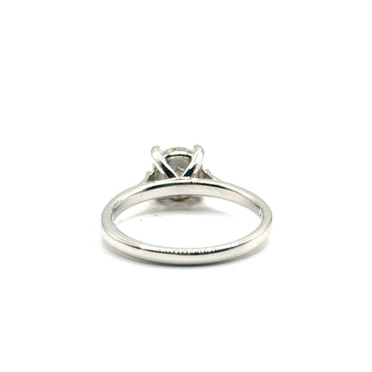 Anillo de Diamante Lab (RD 1.00ct) en Oro Blanco 14K