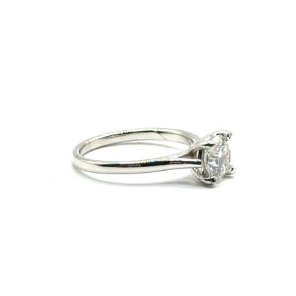 Anillo de Diamante Lab (RD 1.00ct) en Oro Blanco 14K