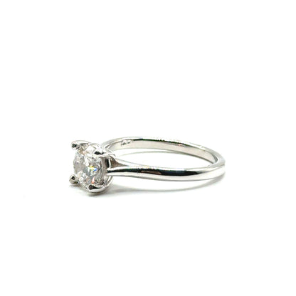 Anillo de Diamante Lab (RD 1.00ct) en Oro Blanco 14K