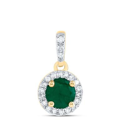 Dije de Esmeralda con Diamantes en Oro 14K