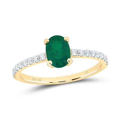 Anillo de Esmeralda en Oro 14K