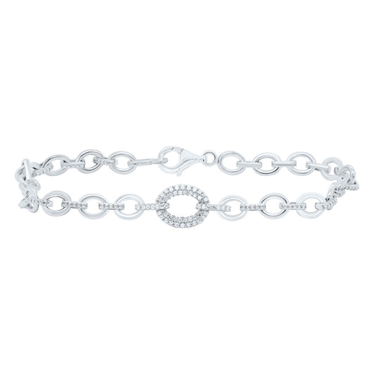 Pulsera en plata con Diamantes