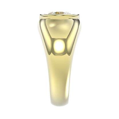 Anillo de Hombre con Diamante Laboratorio en Oro 14K