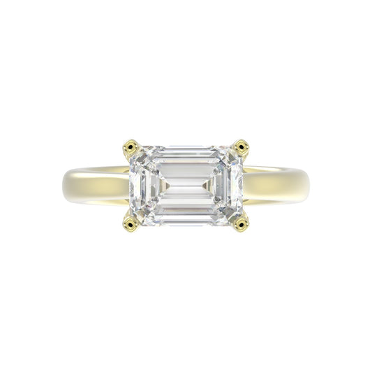 Anillo de Diamante Laboratorio (EM) en Oro 14K
